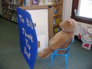 The Big Bear enjoys The Big Thank You Book